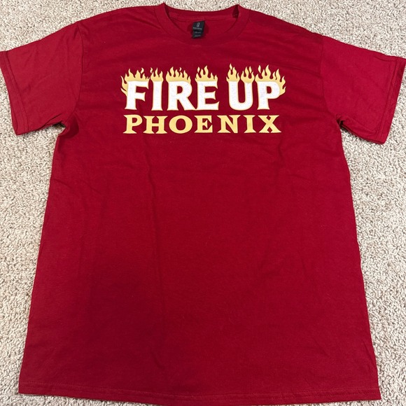 Gildan Other - Gildan T-Shirt Men Medium Red Excellent Elon University Dining Fire Up Phoenix